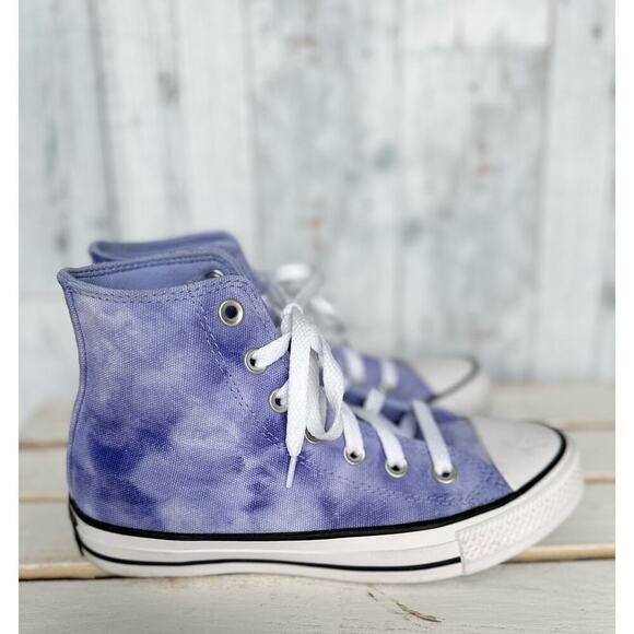 Converse Chuck Taylor All Star Hi Top Unisex Sneakers Ultra Violet/Tie Dye - Picture 4 of 9